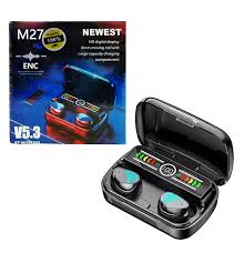 M27 TWS Wireless Earphones Bluetooth5.3 Stereo Headphones Sport Waterproof Earbuds Headset Charging Box